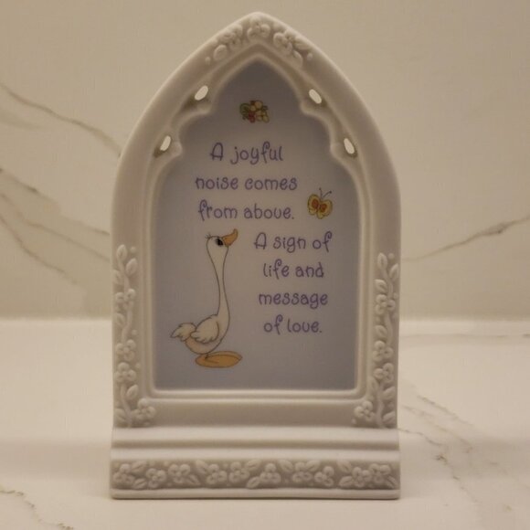 Vintage ENESCO Precious Moments 'Make a Joyful Noise' plaque 5.25" x 3.25" - Picture 3 of 6